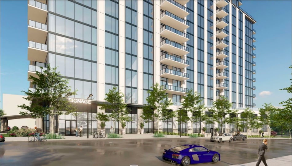 How Elyse Buckhead's West Paces Ferry Road entries will front the street.