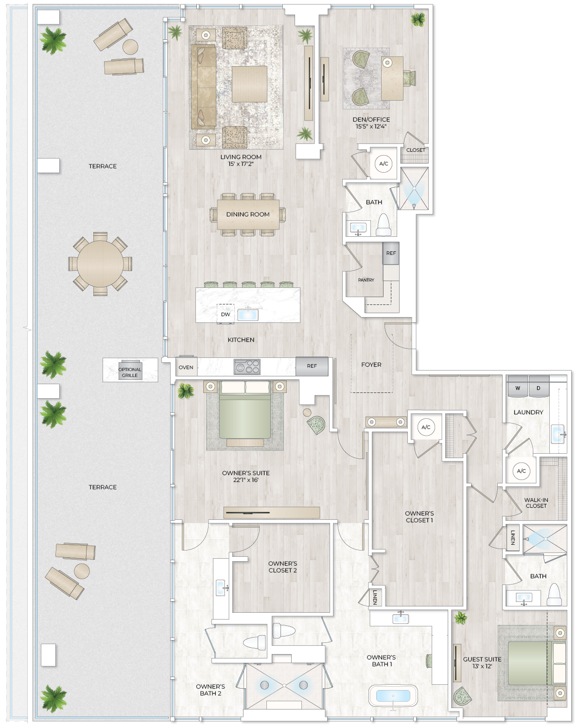 Solana Bay Residences Miami - Penthouse 9 - Floorplan Image