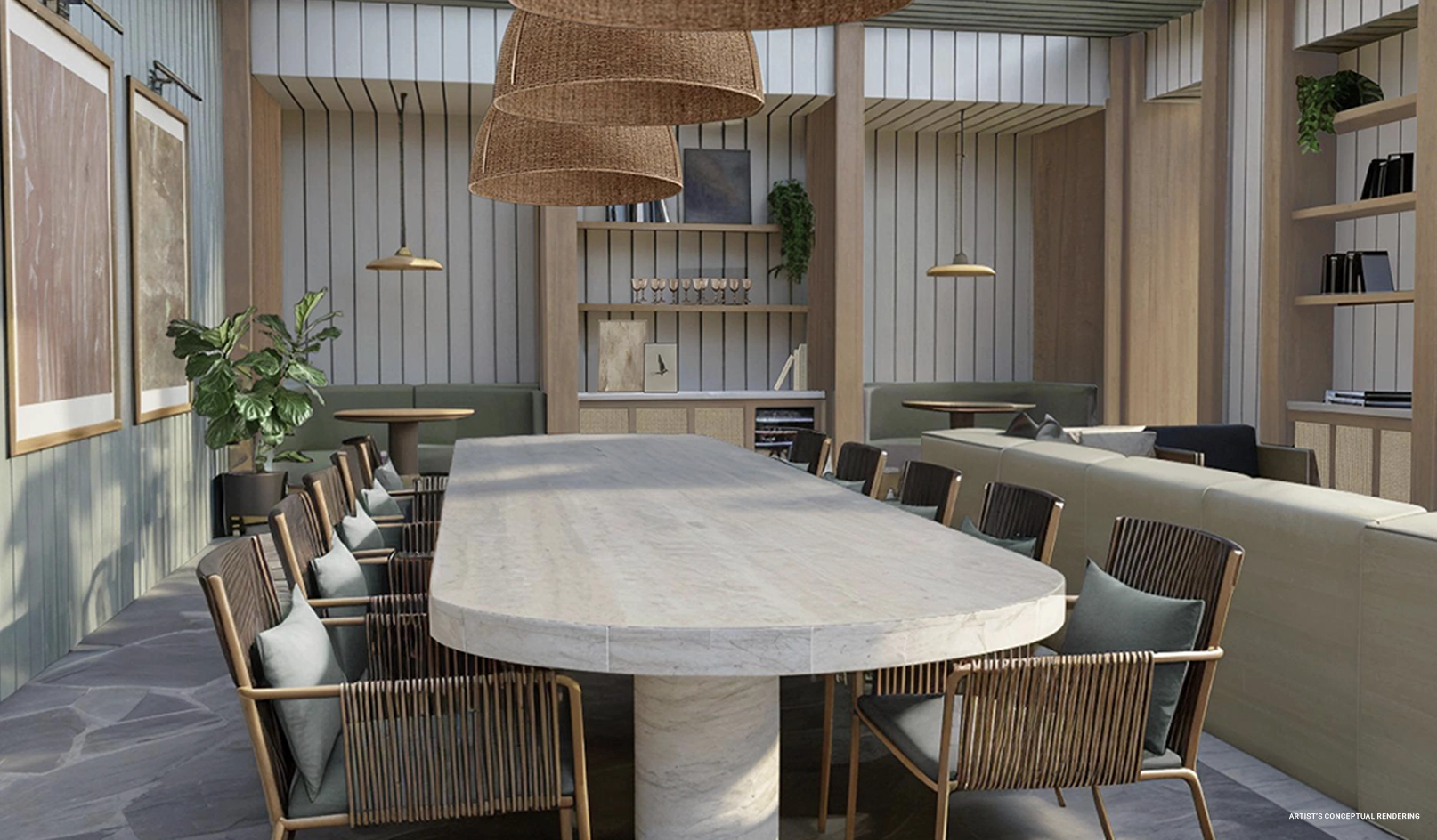 Resident workspace interior at Elyse Buckhead