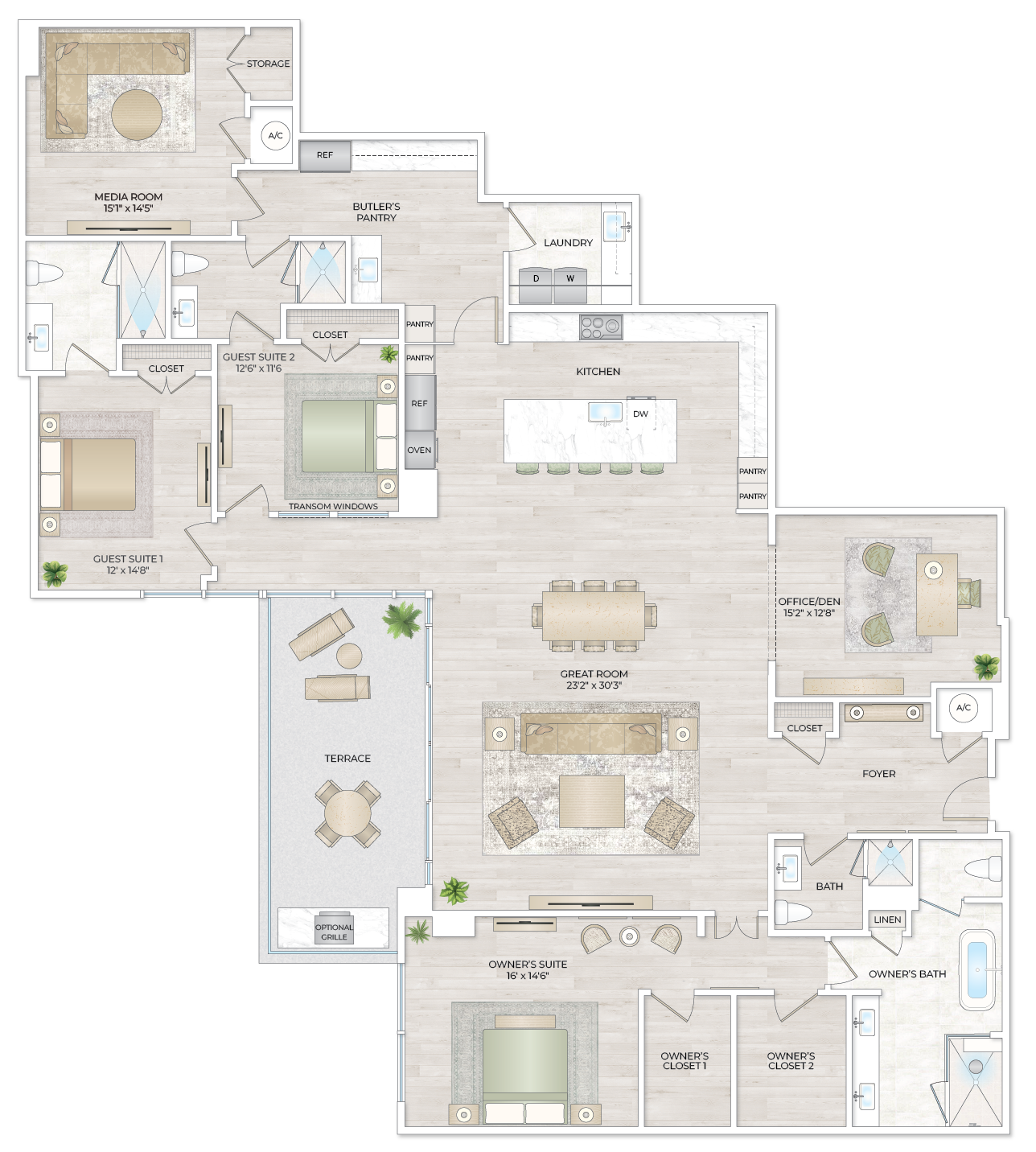 Solana Bay Residences Miami - Penthouse 6 - Floorplan Image