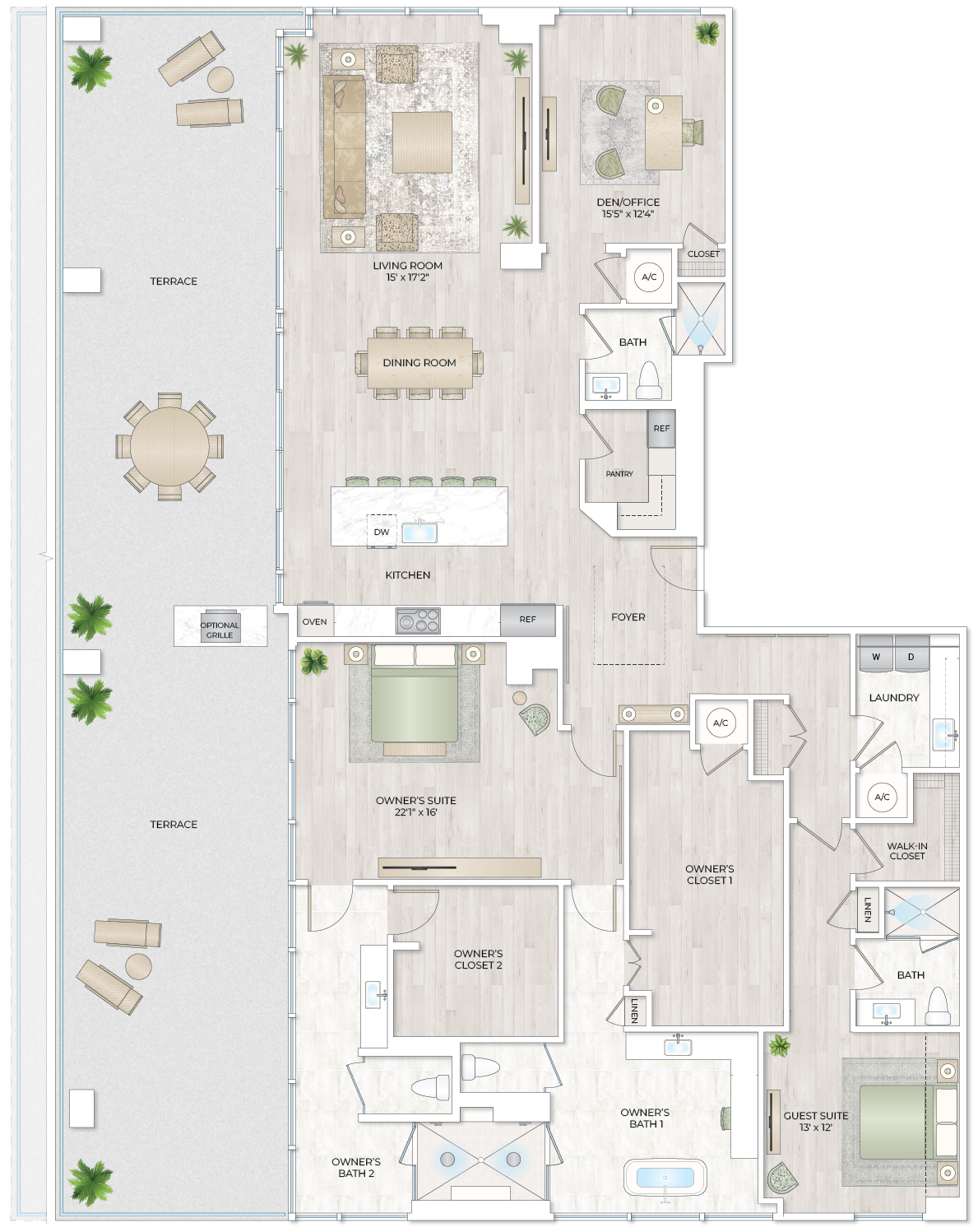 Solana Bay Residences Miami - Penthouse 9 - Floorplan Image